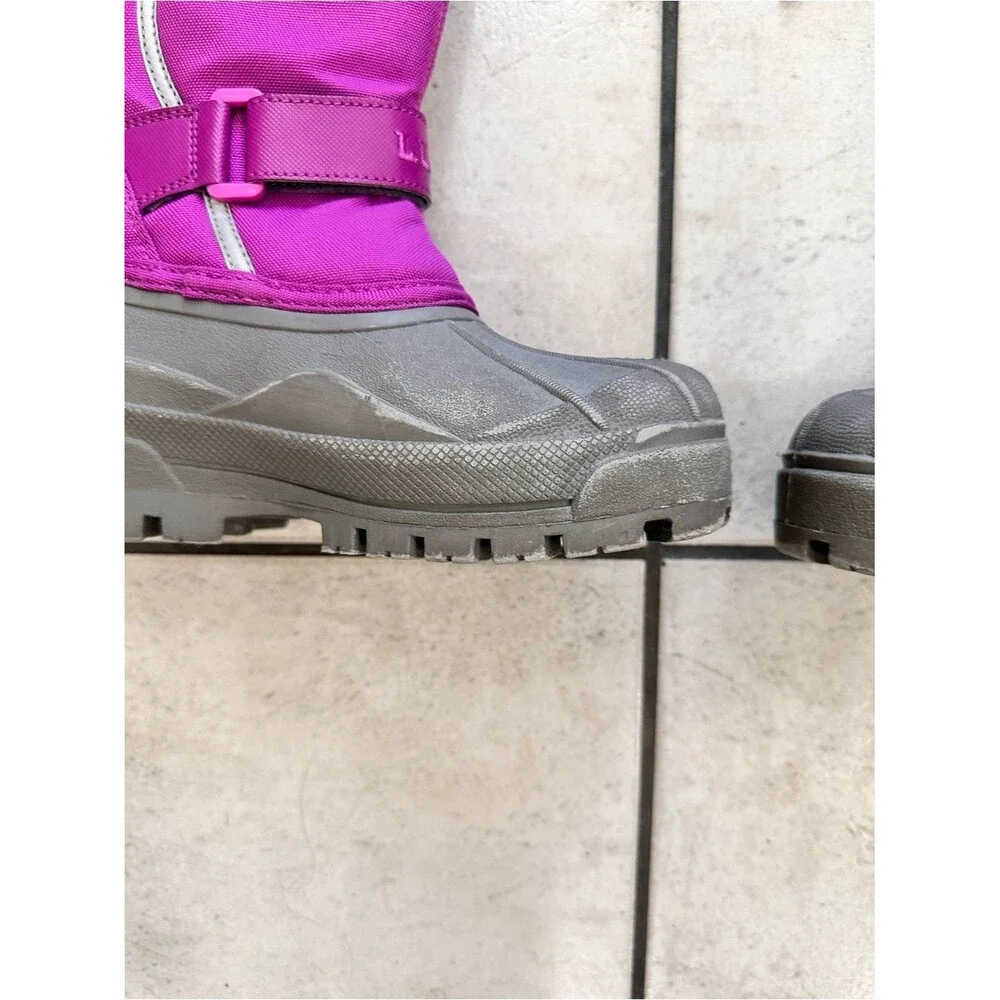 L.L.Bean Northwoods kids' winter boots Kids Purple Snow Boot Gray Sole 2